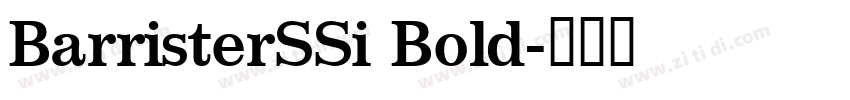 BarristerSSi Bold字体转换